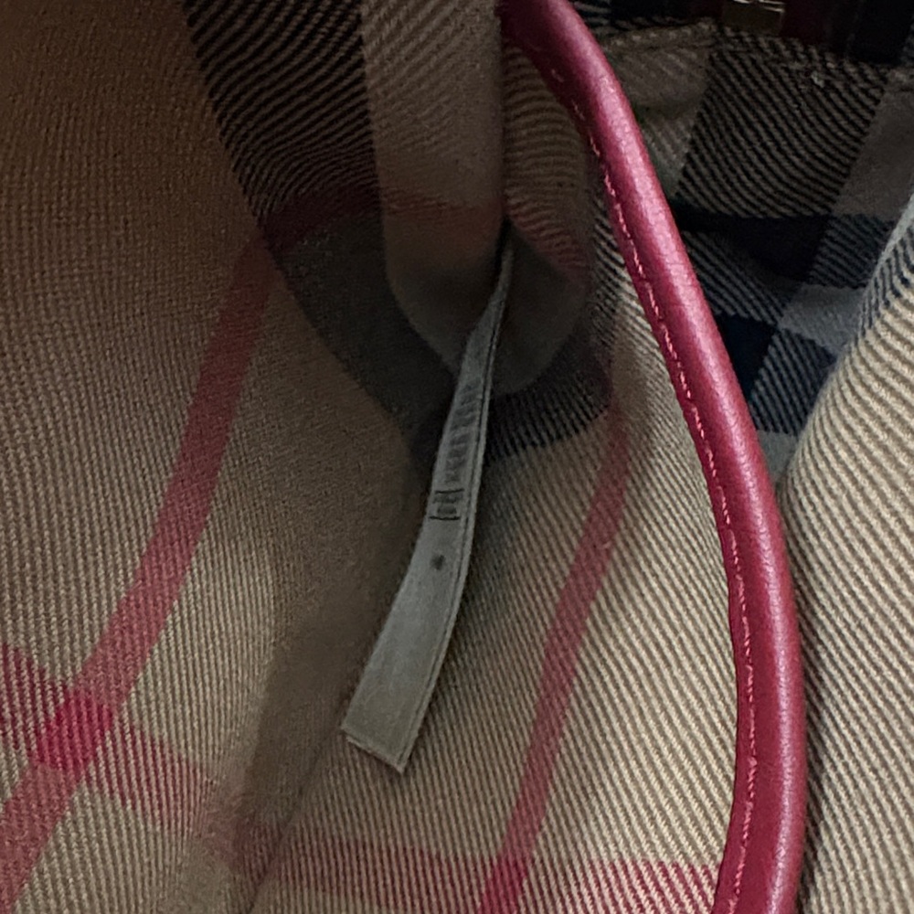 Burberry Burgundy Leather Crossbody with Gold Buckle - Picture 7 of 12